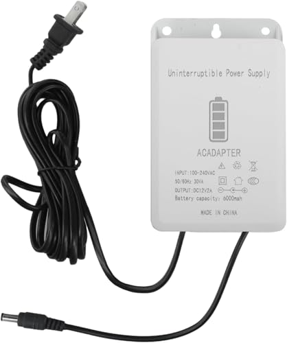 Alimentation sans interruption 12 V-2 A Mini UPS avec batterie de secours avec capacité de 6000 mAh pour caméras extérieures et sécurité