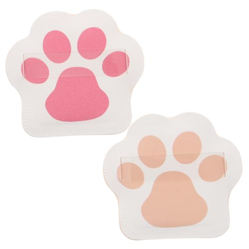 VICASKY Cat Paw Design Powder Puff 2pcs Fine Material Dry/wet Makeup Sponge Small Size Beauty Tool