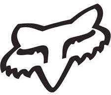 Fox Racing Head Sticker Decal Vinyl : White 5 Inch Decal