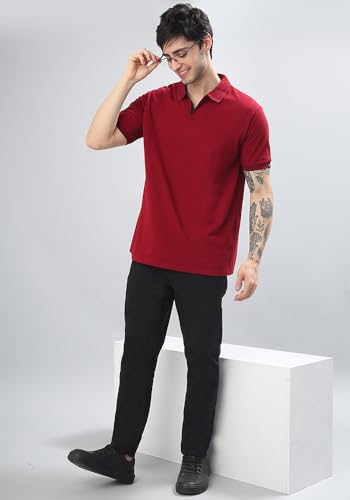 Image of Wear Your Opinion Solid Cotton Rich Polo T Shirt | Collar Tshirts | Half Sleeves | Plain-Regular Fit (Available in Plus Size)