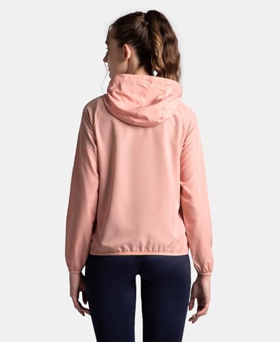 Image of Jockey MW50 Women's Microfiber Fabric Relaxed Fit Raglan Styled Water Resistant Hoodie Jacket with Stay Dry Treatment