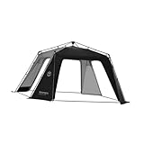 Menolana Automatic Camping Tent Travel Tent 4 Sided Weatherproof Stable Sun Protection Family Tent Quick Assemble up Tent for Climbing, Black