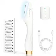 Dermaplane-razor for Women Face,Sonic Dermaplane,Sonic Dermaplaning Tool,Face Shaver Facial Hair Removal & Peach Fuzz Romover + 12 Blades (White With Gold Accent)