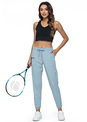 Image of Haowind Joggers for Women with Pockets Elastic Waist Workout Sport Gym Pants Comfy Lounge Yoga Running Pants