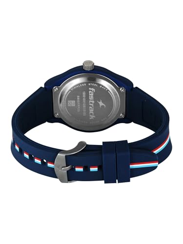 Image of Fastrack Tees Zine with Blue Dial Blue Silicon Strap Watch for Unisex - 38037PP25W