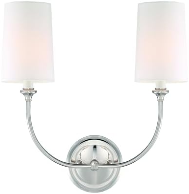 Crystorama Libby Langdon Sylvan 2 Light Polished Nickel Sconce