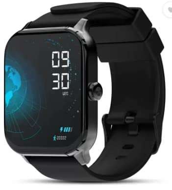 Image of (Refurbished) beatXP Marv 1.85 inch HD Screen Ultra Thin Bezel One-Tap BT 5.3 Calling AI Voice Assistant Smartwatch (Black Strap, Free Size)