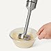 Amazon Basics 1000-W-Stabmixer mit Turbotaste, Mehreren Geschwindigkeiten, Abnehmbarer Edelstahlklinge, Kabelgebunden, Silber