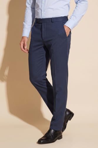 Image of Peter England Men's Premium Formal Stretchable Knit Super Slim Fit Trouser | Comfort Lycra | 360-Degree Stretch