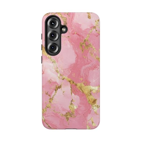 Coque Samsung S25 Plus marbre rose antichoc et anti-rayures