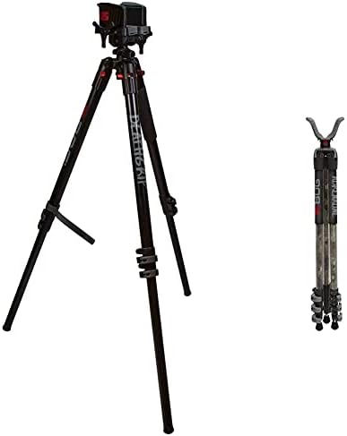 BOG DeathGrip Aluminum Tripod & Adrenaline Camo Tripod Shooting Rest with Lightweight Aluminum Construction, Switcheroo System, Universal Shooting Rest