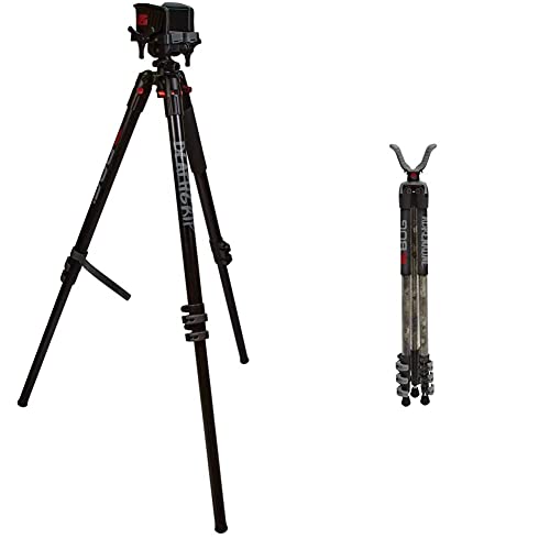 Bog Deathgrip Aluminum Tripod & Adrenaline Camo Tripod Shooting Rest With Lightweight Aluminum Construction, Switcheroo System, Universal Shooting Rest #TOP17
