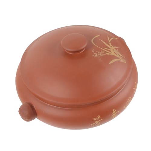 Alipis Cacerola de Vapor de Cerámica para y Guiso Olla de Cocina Elegante con Tapa para Preparar Pollo y Utensilio de Cocina para