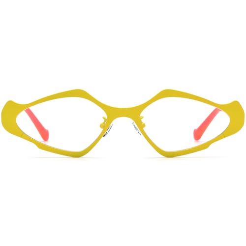 Image of FONEX Colorful Pure Titanium Glasses Frame Women Retro Round Eyeglasses