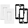 Iwillink Brush Wall Plate with Low Voltage Mounting Bracket 2-Pack, Cable Pass Through Insert for Wires, Single Gang Cable Access Strap, Wall Socket for HDTV, Home Theater Systems