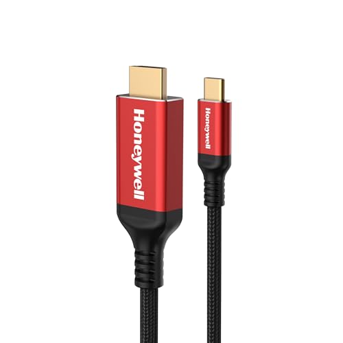 Image of Honeywell Type C to 2.0 HDMI Cable, 4Kx2K@60Hz UHD Resolution, 2 Mtr, 18GBPS Transmission Speed, High-Speed, Male to Male, Compatible with TV, Laptop, Type-C Smartphone, Projector, etc