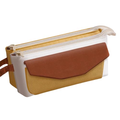 Estuche para lápices de gran capacidad, suministros escolares para estudiantes para un fácil acceso a artículos de papelería, cremalleras suaves, para lápices
