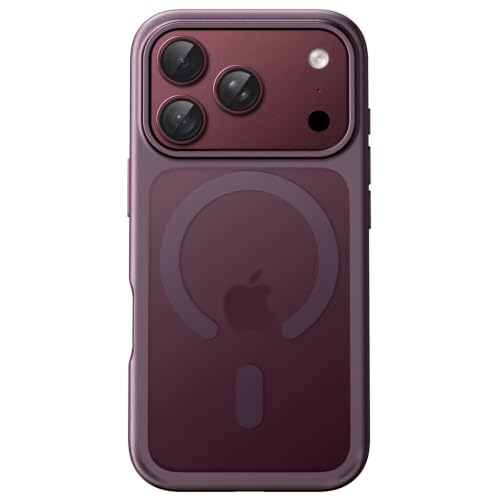 JETech Magnetic Matte Case for iPhone 18 Pro, Dark Cherry