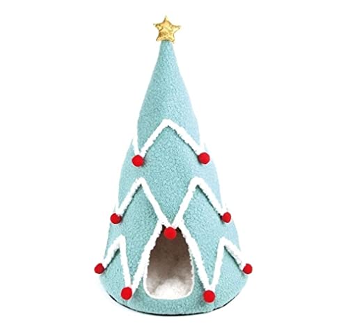 Niche pour chat fermée et isolante avec coussin amovible lavable quatre saisons