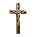 Intercession Saint Benedict Wall Crucifix with Inner Cross (Antique Gold)