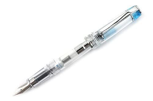 Image of Pilot Prera Iro-Ai Calligraphy-Nib Fountain Pen, Transparent Light Blue Body (FPRN-350R-TLBCM)