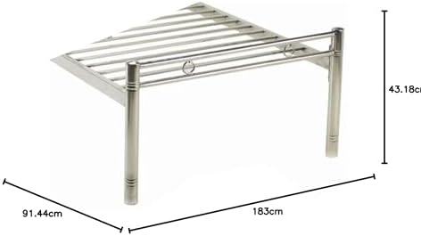 Pure Stainless Steel Bed Frame Without Mattress (3 X 6 Feet, Steel Design 1)