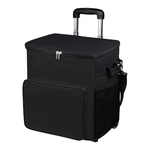 Enfriador con ruedas, una caja fría más fresca de 35 litros, bolsa de carro con aislamiento de múltiples múltiples con manija y correas ajustables, cofre de hielo de viaje a prueba de fugas para picni