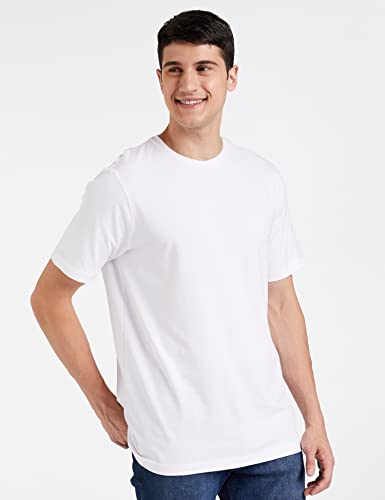 Image of Amazon Brand - Symbol Men's Solid Cotton T Shirt | Round Neck | Half Sleeve | Plain-Regular Fit (Available in Plus Sizes)