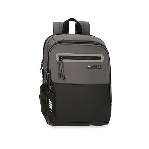 Adept Arker Mochila para Portátil Adaptable 12" Gris 25x36x10 cms Poliéster y PU