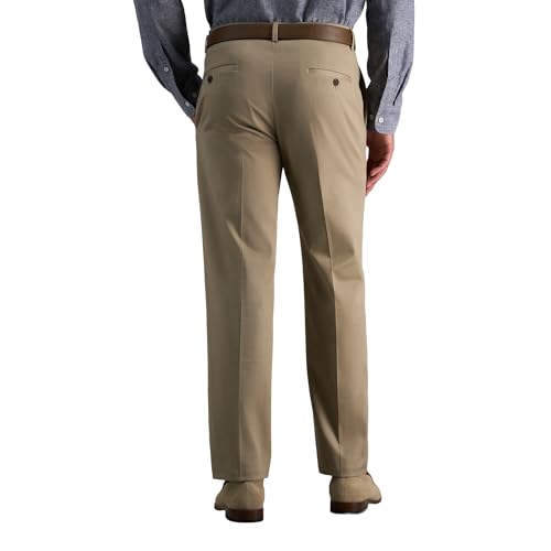 Haggar Men's Premium No Iron Khaki Straight Fit Flat Front Casual Pant3