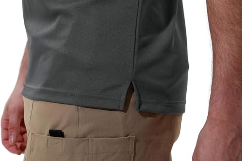 Image of Rdruko Men's Polo Shirts Short Sleeve Quick Dry Outdoor Golf Sports Shirts with Pocket