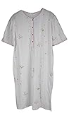Charmor Damen Nachtwäsche Nachthemd Gr. 38 weiß-rosa Neu