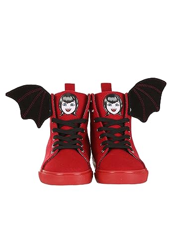 Hotel Transylvania Mavis Red High Top Sneakers for Kids, Children's Hotel Transylvania Shoes with Attached Bat Wing