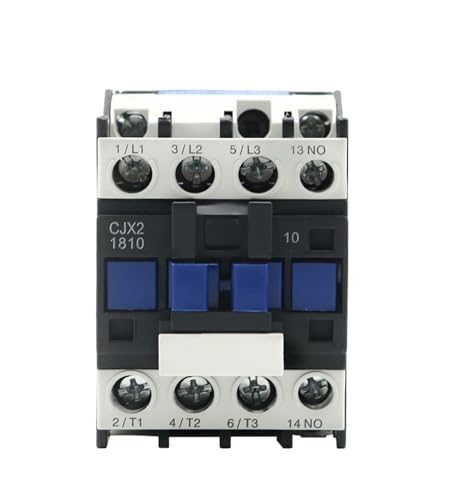 CJX2-1810 LC1 AC Contactor 18A 3 Phase 3-Pole NO Coil Voltage 380V 220V 110V 36V 24V 50/60Hz Din Rail Montado 3P + 1NO Abierto Normal (AC 24V)