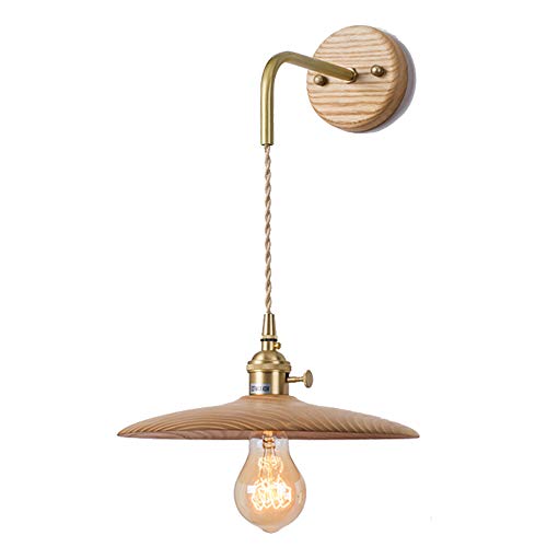 Preisvergleich Produktbild Wandleuchte Kreative Verstellbare Wandleuchte, Nordic Retro Wandleuchte Wandleuchter, Holz Farbe / Walnuss Farbe Schlafzimmer Bett Aisle Korridor Study Room Dining Wand-Laterne (Color : A)