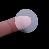 FirstZi 1 Inch Diameter Transparent PET Circle Wafer Seal Labels, Waterproof, 1000 Clear Round...