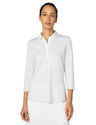 Amazon.com: Callaway Women's 3/4 Sleeve Space Dye Golf Polo