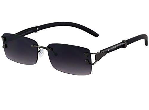 Flawless - Mens Fashion Gold Stylish Glasses Clear Lens Rectangular Retro Rimless Tinted Sunglasses for Women3