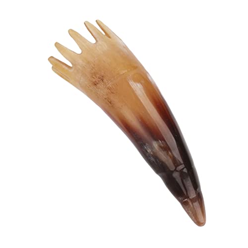 Peine de cuerno con masajeador y dientes delicados miniatura 2