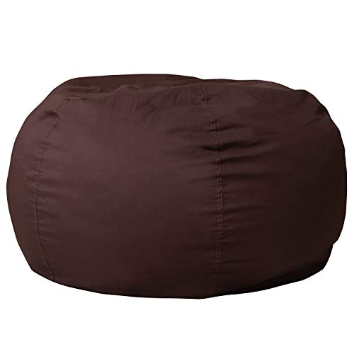 Flash Furniture Oversized Solid Brown Bean Bag Chair for Kids and Adults