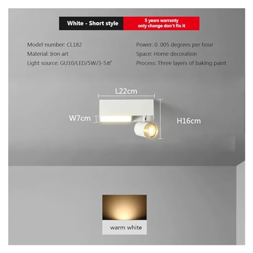 Plafonnier LED rectangulaire et éclairage de décoration de plafond balcon