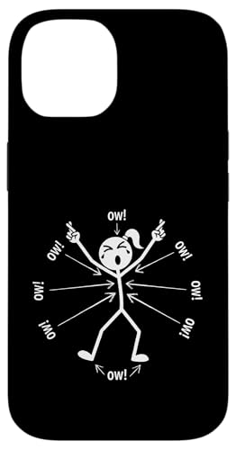 Ow Ow Ow Ow Stickman Figure Humorous Chronic Pain Awareness �X�}�z�P�[�X iPhone 14 �p