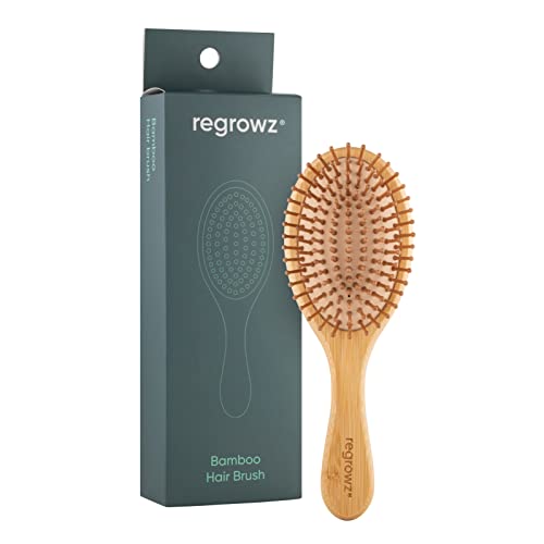 Regrowz Bamboo Paddle Hair Brush for Women & Men