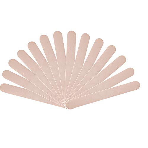 200 Pieces Large Wax Sticks, Kimiyoo Jumbo Wood Waxing Craft Sticks Applicator Spatulas for Hair Removal Eyebrow and Body(Natural)