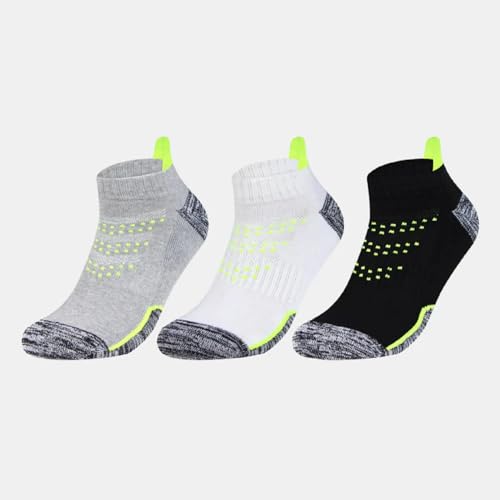 Image of Bonjour Men's Secret Length Terry Sports Socks - Pack of 3 | Cushioned, Breathable & Comfortable Athletic Socks