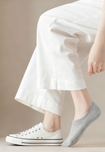 Image of MAGIARTE Cotton No Show Socks Soft Pure Cotton Low Cut Athletic Invisable Non Slip Socks for Women and Men