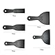 Kunststoffspachtelmesser-Set aus Kunststoff, flexible Spachtelmesser, Schaber, Werkzeug, flexibles Schaber-Set, Putzwerkzeug, Füllmesser-Set zum Flicken, Spachteln, Tapeten (schwarz, 5 Stück)