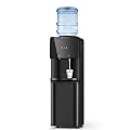 Manastin Water Dispenser with Hot & Cold Water, Top Loading Water Cooler for 3 or 5 Gallon Bottles with Child Safety Lock, Ideal for Kitchens, Offices,Solid Black