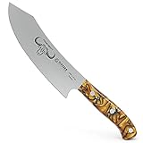 giesser since 1776 - made in germany-coltello da cuoco, 20 cm, spicy orange, premiumcut chefs no 1, coltello da cucina, manico in materialeacrilico, esotico, inossidabile, coltello da griglia tedesco