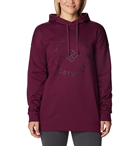 Columbia レディース トレック オーバーサイズ パーカー、マリオンベリー/スタンプステンシル2、S